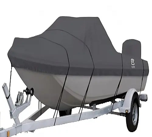 16' tri-hull boat cover with outboard