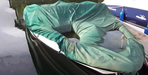How to keep boat cover from collecting water